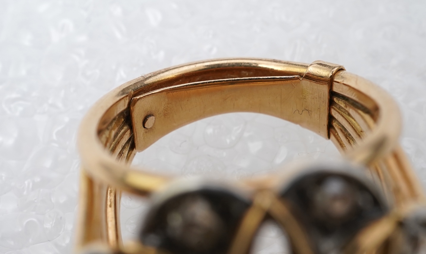 An attractive diamond dress ring, France, mid 20th century